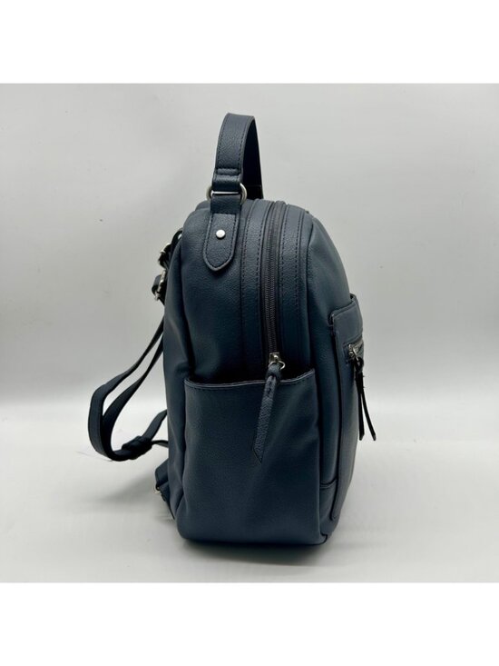 Style & Co Hudsonn Blue Faux Leather Backpack main image 6